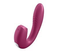 Satisfyer Sunray - Vibratore 2in1 ricaricabile con onde d'aria (rosso)