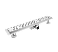 sunrik Scarico Doccia a Pavimento, Linee Corte Scarico Doccia 120 cm, Canalina Scarico Doccia in Acciaio Inox con Sifone e Filtro