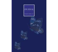 Sunrise Books Co. 6X9.25 Paperback Journal - 150 Pages: Cobalt Butterflies