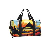 Sunrise - Borsone sportivo da montagna con scomparto per scarpe, leggero, da palestra, per uomo e donna, borsa da viaggio impermeabile con tasca bagnata