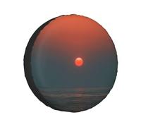 Sunrise By The Sea - Copertura universale impermeabile e antipolvere per pneumatici di scorta, adatta per Jeep, SUV, camion e altro, facile da installare con cinghie regolabili