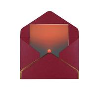 Sunrise By The Sea elegante biglietto di auguri - Biglietto pieghevole in carta perlata di alta qualità con bordo dorato, interno bianco per messaggio personale - perfetto per Natale, compleanno