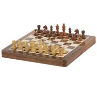 Sunrise Chess & Games Eleganti scacchi all'alba, Set scacchi magnetici Sunrise Chess con scacchiera intarsiata da 25 cm - dimensioni compatte, ideali per i viaggi e come regalo elegante