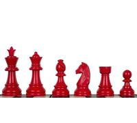 Sunrise Chess & Games Eleganti scacchi all'alba, Sunrise Chess Staunton 6 pezzi degli scacchi in plastica in rosso - Estetica vibrante per un'esperienza di scacchi dinamica (altezza del re