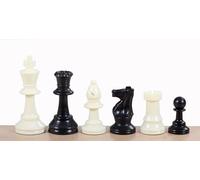 Sunrise Chess & Games Eleganti scacchi all'alba, Sunrise Scacchi e giochi Staunton n. 4 pezzi degli scacchi - Bianco/Nero, Re 78 mm, Plastica, Sensazione di gioco classica