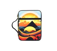 Sunrise Mountain Bibbia Study Tote Bag con manici, organizer resistente all'acqua per viaggi in chiesa, portapenne, tasca per tablet, diario