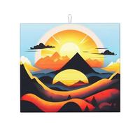 Sunrise Mountain Kitchen tappetino scolapiatti da 40,6 x 45,7 cm, tappetino assorbente per piano di lavoro della cucina, decorativo, resistente, lavabile, riutilizzabile,