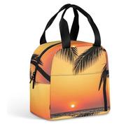 Sunrise of on The Sea - Borsa portapranzo per donne e uomini, portatile, isolata, con manico, a prova di perdite, riutilizzabile, per lavoro, picnic, viaggi
