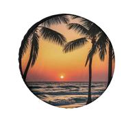 Sunrise of on The Sea, copertura per ruota di scorta Oxford da 30 pollici, accessori da viaggio, impermeabile e antipolvere, per camper, jeep, SUV, camion