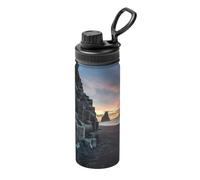 Sunrise On Reynisfjara Beach Printing 18oz Sport Isolato Bollitore Tazza Bere In Acciaio Inox Tazza Portatile per Palestra