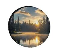 Sunrise on The Lake Copricerchi impermeabili anti UV 30 pollici Single Axle Wheel Covers per RV Truck SUV Rimorchio Universale per tutte le stagioni