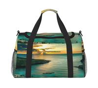 Sunrise Over Hanauma Bay Oahu Hawaii Borsa da notte Borsa da allenamento Borsa da yoga Borsa da viaggio Borsa per oggetti personali per Audlts, Nero , Taglia unica