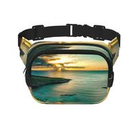 Sunrise Over Hanauma Bay Oahu Hawaii Print - Marsupio da donna con cinghia regolabile per allenamento/corsa/escursionismo, Nero , Taglia unica