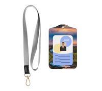 Sunrise Over Hanauma Bay Oahu Hawaii stampa porta badge scorrevole alla moda, custodia con bobina retrattile a moschettone e cordino staccabile protezione per carte