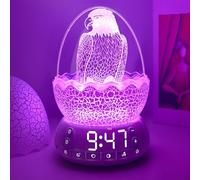 Sunrise Sveglia con luce notturna/altoparlante Bluetooth e macchina per il rumore bianco, doppia sveglia digitale per chi dorme pesante, luce notturna a 8 colori, 17 suoni rilassanti, regalo di
