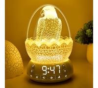 Sunrise Sveglia con luce notturna/altoparlante Bluetooth e macchina per il rumore bianco, doppia sveglia digitale per chi dorme pesante, luce notturna a 8 colori, 17 suoni rilassanti, regalo di
