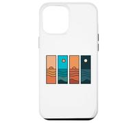 Sunrise to Moonlight Retro Vintage Coastal Landscape Custodia per iPhone 12 Pro Max