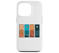 Sunrise to Moonlight Retro Vintage Coastal Landscape Custodia per iPhone 13 Pro