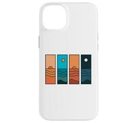 Sunrise to Moonlight Retro Vintage Coastal Landscape Custodia per iPhone 14 Plus