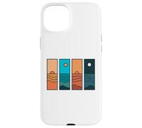 Sunrise to Moonlight Retro Vintage Coastal Landscape Custodia per iPhone 15 Plus