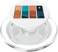Sunrise to Moonlight Retro Vintage Coastal Landscape PopSockets PopGrip per MagSafe