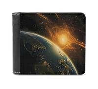 Sunrise View of The Planet Earth from Space - Portafogli con stampa spaziale, portafoglio bifold con scomparti multipli per carte di credito, per uomini e donne, Stile:, Taglia unica, MHXYZHW