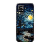 Sunrive Cover compatibile con Blackview BV4800 SE, Custodia Case in molle Trasparente silicone Morbida Flessibile Antigraffio protettiva back Modelli custodie(Pittura a olio)