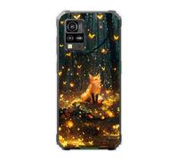 Sunrive Cover compatibile con Blackview BV4800 SE, Custodia Case in molle Trasparente silicone Morbida Flessibile Antigraffio protettiva back Modelli custodie(Volpe nella giungla)