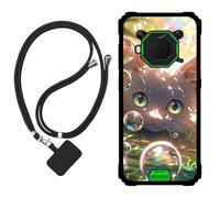 Sunrive Cover compatibile con Blackview BV6200,Custodia Case in molle matte Morbida Flessibile protettiva back Case(Bubble gatto)+1x Cordino Universale