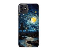 Sunrive Cover compatibile con Blackview Oscal C20/C20 Pro, Custodia Case in molle Trasparente silicone Morbida Flessibile Antigraffio protettiva back Modelli custodie(Pittura a olio)