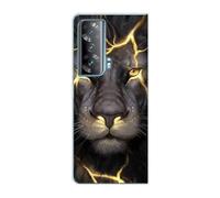 Sunrive Cover compatibile con Honor Magic VS, Custodia Case in Trasparente PC Flessibile Antigraffio protettiva back Modelli custodie(Q Leone)