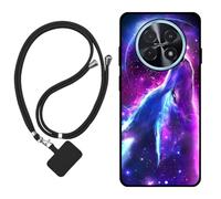 Sunrive Cover compatibile con Huawei Nova 14i,Custodia Case in molle matte Morbida Flessibile protettiva back Case(Lupo,Luna,Stelle)+1x Cordino Universale