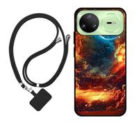 Sunrive Cover compatibile con Huawei Nova 15 Pro,Custodia Case in molle matte Morbida Flessibile protettiva back Case(Nuvole,Luna,Cielo)+1x Cordino Universale