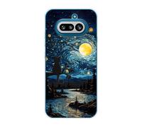 Sunrive Cover compatibile con Nothing Phone 4A, Custodia Case in molle Trasparente silicone Morbida Flessibile Antigraffio protettiva back Modelli custodie(Pittura a olio)