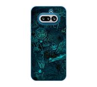 Sunrive Cover compatibile con Nothing Phone 4A, Custodia Case in molle Trasparente silicone Morbida Flessibile Antigraffio protettiva back Modelli custodie(Universo matematico)