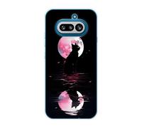 Sunrive Cover compatibile con Nothing Phone 4A, Custodia Case in molle Trasparente silicone Morbida Flessibile Antigraffio protettiva back Modelli custodie(Pianeta e gatto)