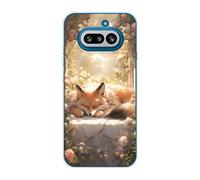 Sunrive Cover compatibile con Nothing Phone 4A, Custodia Case in molle Trasparente silicone Morbida Flessibile Antigraffio protettiva back Modelli custodie(Volpe addormentata)