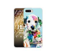 Sunrive Cover compatibile con Oppo RX17 Neo, Custodia Case in molle Trasparente silicone Morbida Flessibile Antigraffio protettiva back custodie(Q Cane 2)