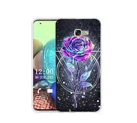 Sunrive Cover compatibile con Samsung Galaxy A5 (2017), Custodia Case in molle Trasparente silicone Morbida Flessibile Antigraffio protettiva back Modelli custodie(Rosa, splendore)