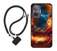 Sunrive Cover compatibile con Xiaomi Poco F7 5G,Custodia Case in molle matte Morbida Flessibile protettiva back Case(Nuvole,Luna,Cielo)+1x Cordino Universale