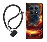 Sunrive Cover compatibile con Xiaomi Poco M8,Custodia Case in molle matte Morbida Flessibile protettiva back Case(Nuvole,Luna,Cielo)+1x Cordino Universale