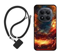 Sunrive Cover compatibile con Xiaomi Poco M8 PRO,Custodia Case in molle matte Morbida Flessibile protettiva back Case(Nuvole,Luna,Cielo)+1x Cordino Universale