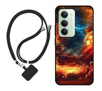 Sunrive Cover compatibile con Xiaomi Poco M8S 5G,Custodia Case in molle matte Morbida Flessibile protettiva back Case(Nuvole,Luna,Cielo)+1x Cordino Universale