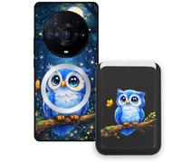 Sunrive Cover Portafoglio Custodia per Honor Magic3ProPlus con Porta Carte Magnetico Rimovibile, Custodia Porta Carte con Supporto per Video, Cover Protettiva Antiurto con Porta Carte - Gatto