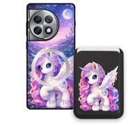 Sunrive Cover Portafoglio Custodia per OnePlus Ace 2 Pro con Porta Carte Magnetico Rimovibile, Custodia Porta Carte con Supporto per Video, Cover Protettiva Antiurto con Porta Carte - Unicorno