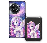 Sunrive Cover Portafoglio Custodia per OnePlus Ace2/11R con Porta Carte Magnetico Rimovibile, Custodia Porta Carte con Supporto per Video, Cover Protettiva Antiurto con Porta Carte - Unicorno