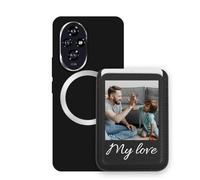 Sunrive Custodia con Personalizzabile per MagSafe Portafoglio - Cover Antiurto Compatibile con Honor 200 - Porta Carte e Funzione Stand per Guardare Video, Foto o Testo Personalizzato