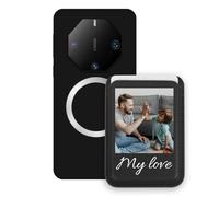 Sunrive Custodia con Personalizzabile per MagSafe Portafoglio - Cover Antiurto Compatibile con Huawei Mate 60 RS Ultimate - Porta Carte e Funzione Stand, Foto o Testo Personalizzato