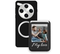 Sunrive Custodia con Personalizzabile per MagSafe Portafoglio - Cover Antiurto Compatibile con Oppo Find X8 Pro - Porta Carte e Funzione Stand per Guardare Video, Foto o Testo Personalizzato