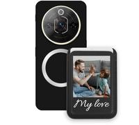 Sunrive Custodia con Personalizzabile per MagSafe Portafoglio - Cover Antiurto Compatibile con ZTE Nubia Focus Pro - Porta Carte e Funzione Stand per Guardare Video, Foto o Testo Personalizzato